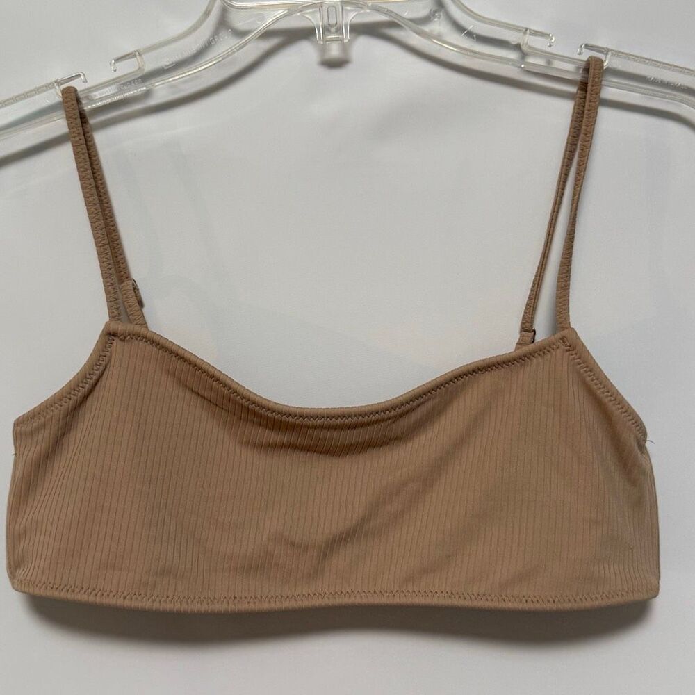 LA Hearts Pacsun tan ribbed Bra top size medium NWOT